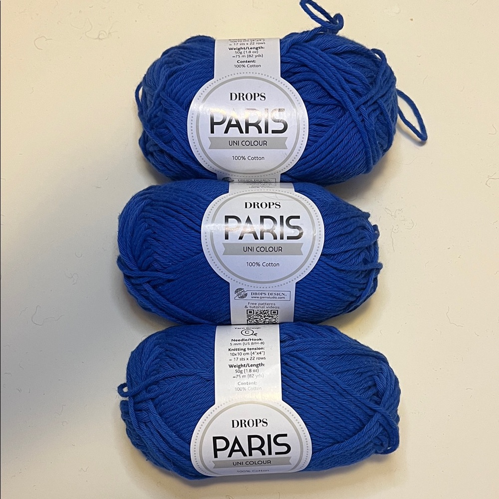Drops Paris cotton yarn in blue